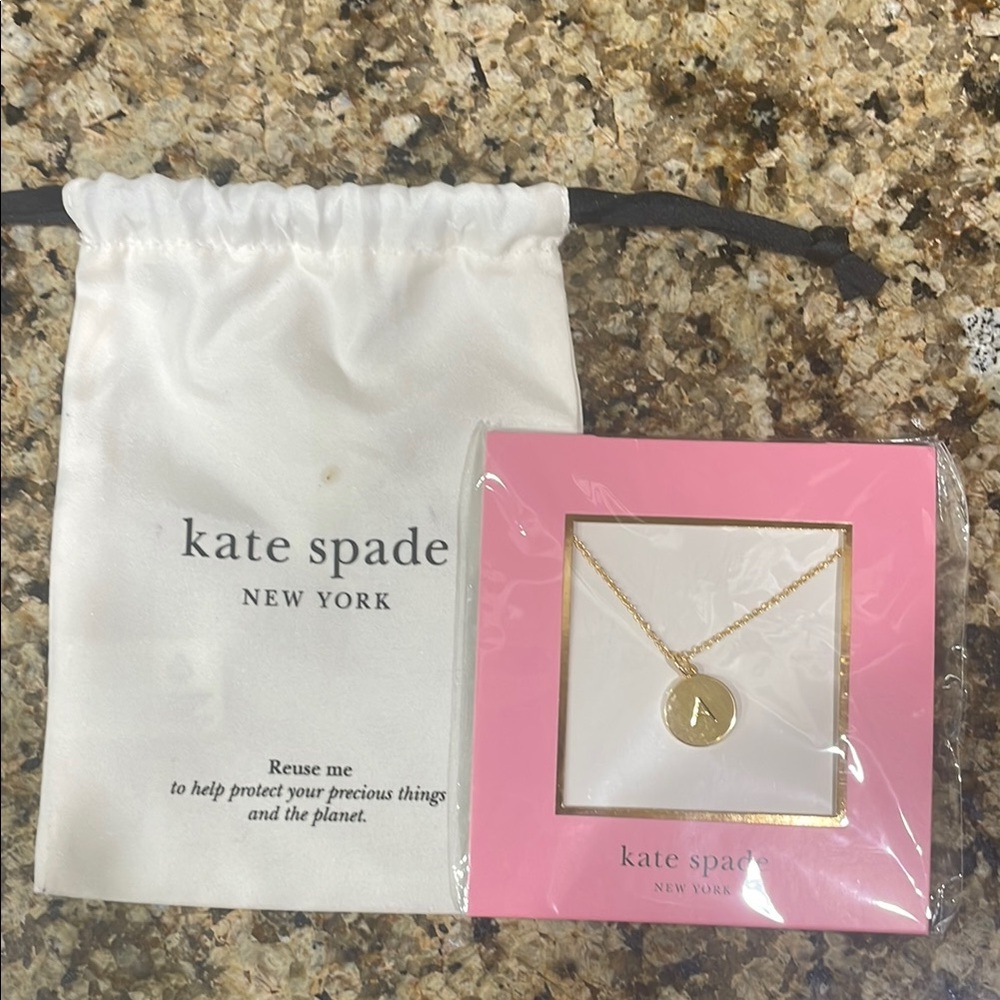Kate Spade Gold Pendant Initial A Necklace